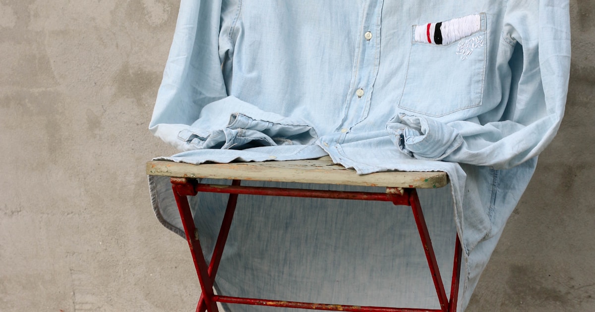 Minimalist closet with organized clothing